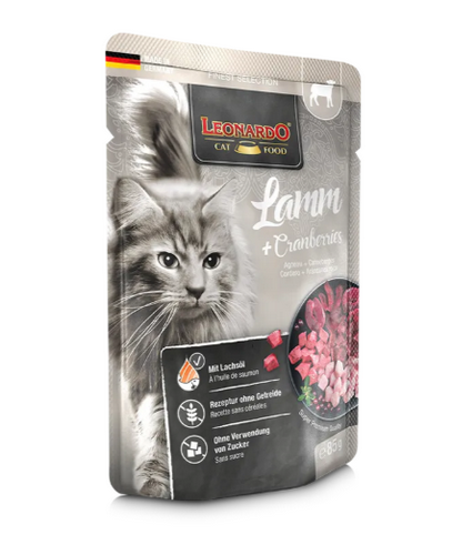 Leonardo - Katzenfutter - Finest Selection - LAMM & CRANBERRIES - 16 x 85 g