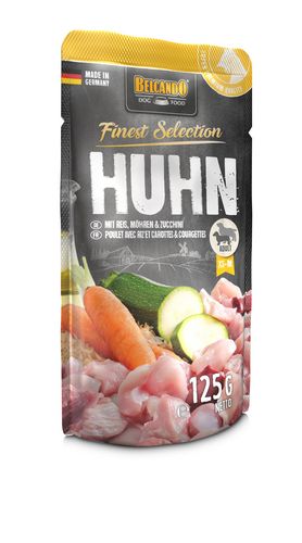 Belcando - Hundefutter - Finest Selection - ADULT - HUHN und REIS mit ZUCCHINI und MÖHREN -125 g