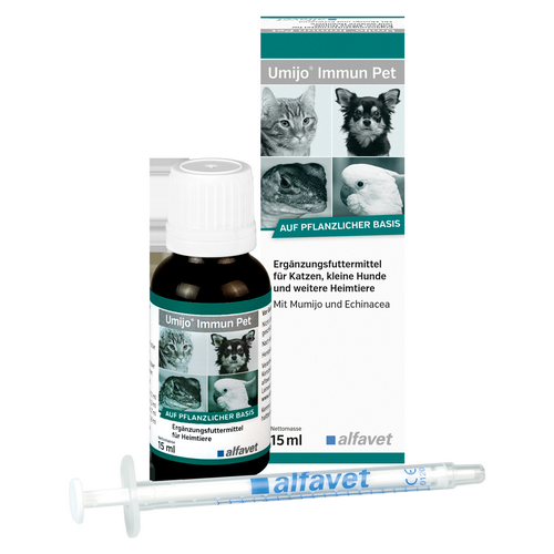 alfavet - UMIJO IMMUN PET - Katzen, Kleinnager, Reptilien und Ziervögel - 15 ml