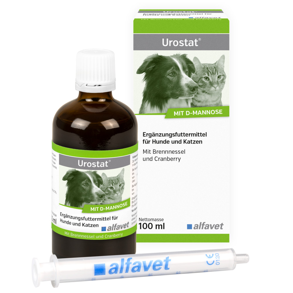 Urostat 100ml Ergänzungsfuttermittel für Hunde und Katzen bei Harnwegsproblemen von alfavet