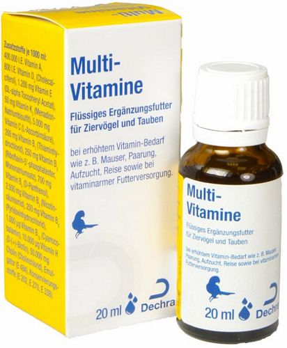 Dechra - Multi-Vitamine - ZIERVÖGEL und Tauben - 20 ml