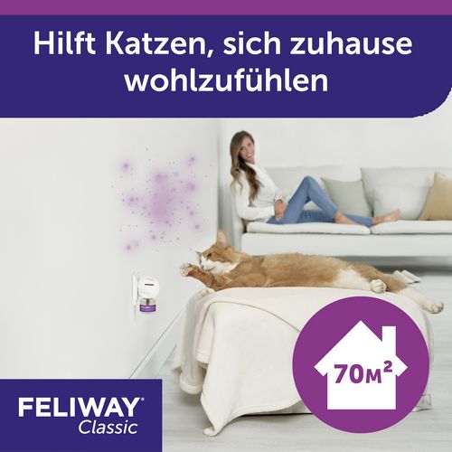 CEVA Feliway Classic Nachfüllflacon Vorteilspack 3x30ml zur Beruhigung und Entspannung für Katzen 