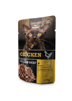 Leonardo - Katzenfutter - CHICKEN + extra pulled Beef - 16 x 70 g