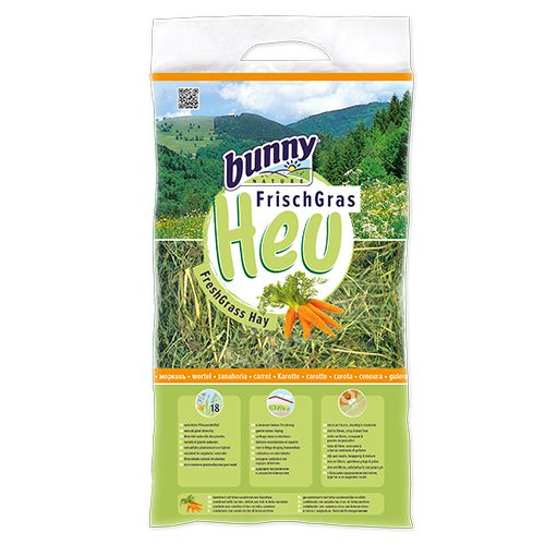 Bunny FrischGras Heu mit Karotte 500 g Bunny FrischGras Heu mit Karotte 500 g