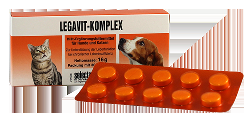 LEGAVIT KOMPLEX 30 Tabletten bei Leberinsuffizienz für Hunde und Katzen