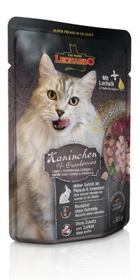 Leonardo - Katzenfutter - Finest Selection - KANINCHEN & CRANBERRIES - 16 x 85 g
