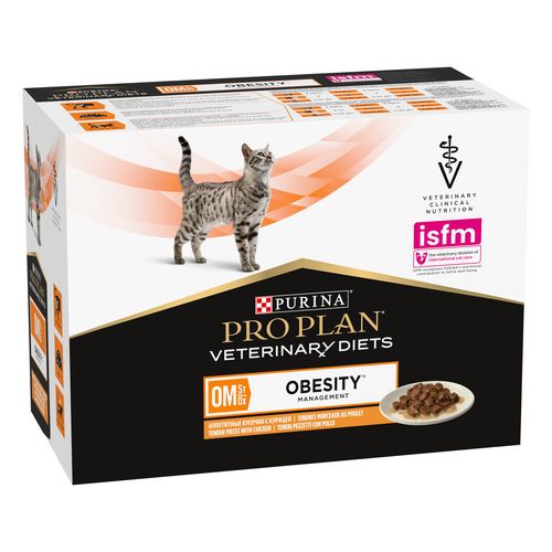 Purina PRO PLAN Veterinary Diets OM OBESITY MANAGEMENT Frischebeutel HUHN 10 x 85 g