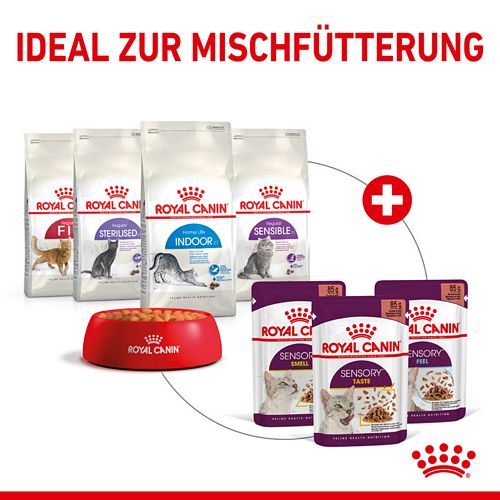 Royal Canin SENSORY Feel Nassfutter in Soße für wählerische Katzen 12 x 85 g