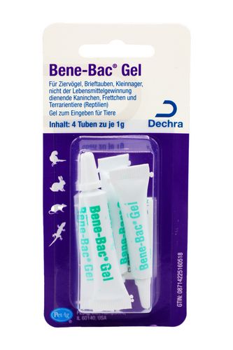 Dechra Bene-Bac Gel für Vögel und Kleinnager bei Durchfall 4 x 1g
