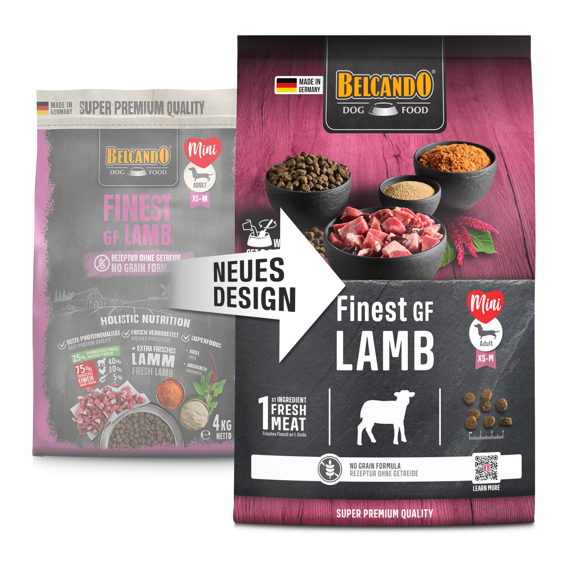 Belcando - ADULT - 4 kg - Hundefutter - getreidefrei - FINEST GF LAMB