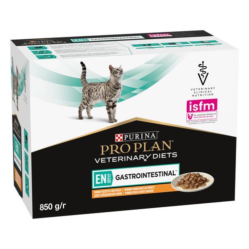 PURINA Pro Plan Veterinary Diets EN GASTROINTESTINAL - Frischebeutel HUHN 10 x 85g - KATZE