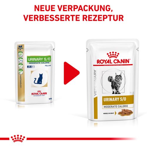 Royal Canin Veterinary URINARY S/O MODERATE CALORIE Nassfutter für Katzen 12 x 85 g