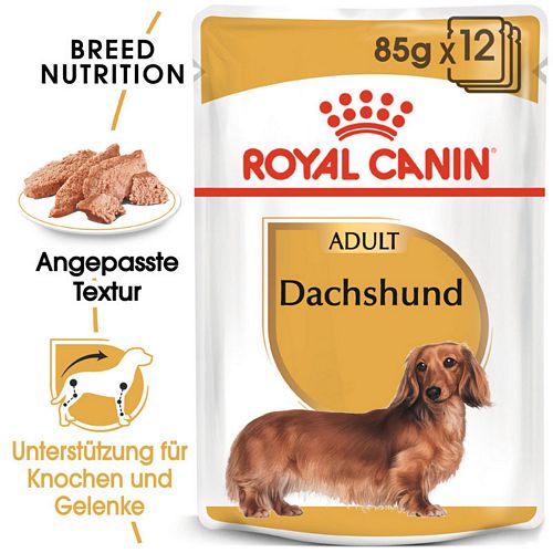 Royal Canin Dachshund Adult Hundefutter nass in Soße für Dackel Royal Canin Dachshund Adult Hundefutter nass in Soße für Dackel