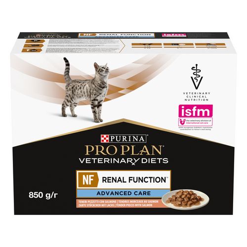 Purina Pro Plan Veterinary Diets NF RENAL Function ADVANCED CARE - Frischebeutel LACHS 10 x 85g KATZE