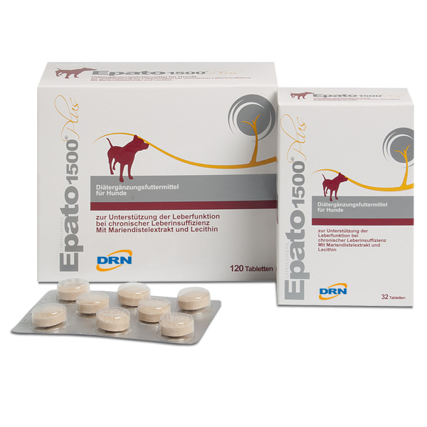 DRN Epato 1500 - Diätergänzungsfuttermittel für HUNDE - 32 Tabletten