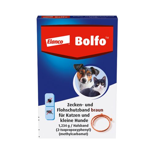 Bolfo® Zecken und Flohschutzband braun für Katzen und kleine Hunde 35 cm von Elanco