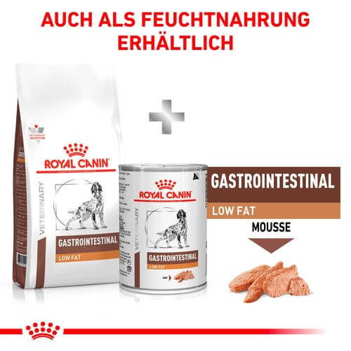 Royal Canin Veterinary GASTROINTESTINAL LOW FAT Trockenfutter für Hunde Kombi