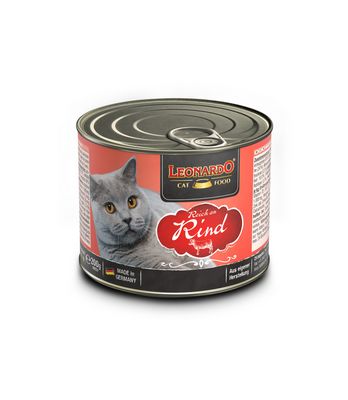 Leonardo - Katzenfutter - RIND - 6 x 200 g