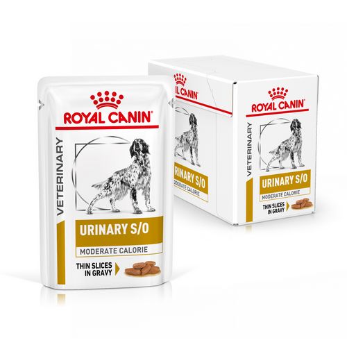 Royal Canin Veterinary URINARY S/O MODERATE CALORIE Nassfutter für Hunde 12 x 100 g