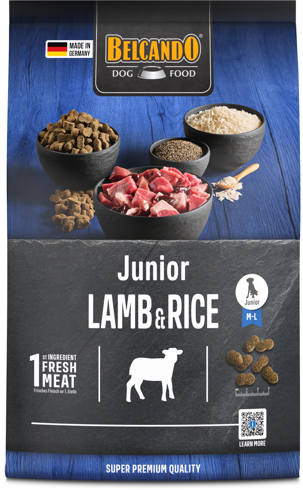 Belcando - JUNIOR - 4 kg - Hundefutter LAMB & RICE