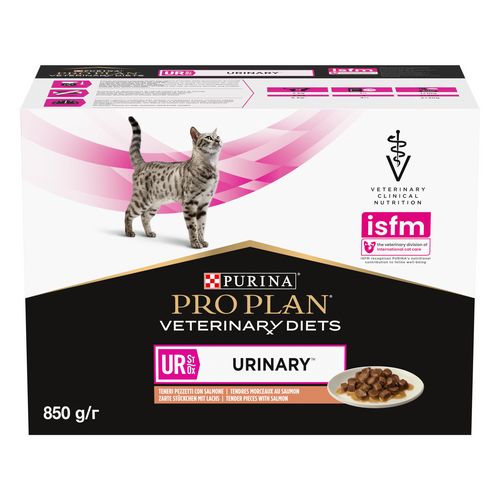 PURINA Pro Plan Veterinary Diets UR URINARY - Frischebeutel LACHS 10 x 85g - KATZE