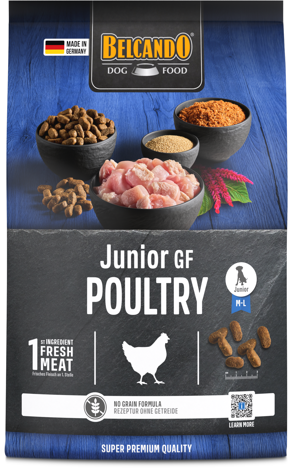 Belcando - JUNIOR - 4 kg - Hundefutter - getreidefrei - GF POULTRY