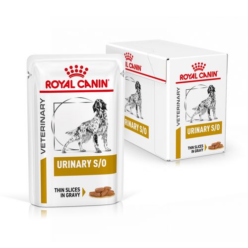 Royal Canin Veterinary URINARY S/O Feine Stückchen in Soße Nassfutter für Hunde 12 x 100 g