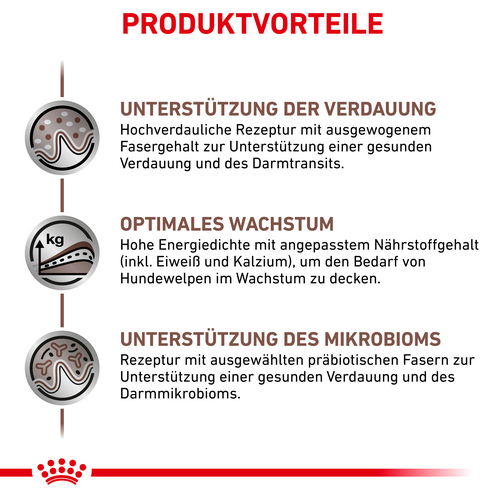 Royal Canin GASTROINTESTINAL PUPPY Trockenfutter Vorteile
