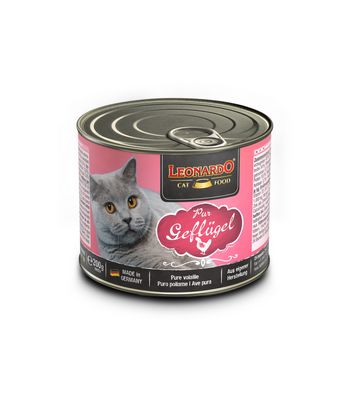 Leonardo - Katzenfutter - GEFLÜGEL PUR - 6 x 200 g