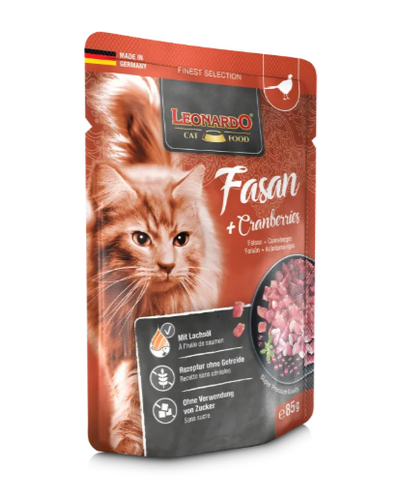 Leonardo - Katzenfutter - Finest Selection - FASAN & CRANBERRY - 16 x 85 g