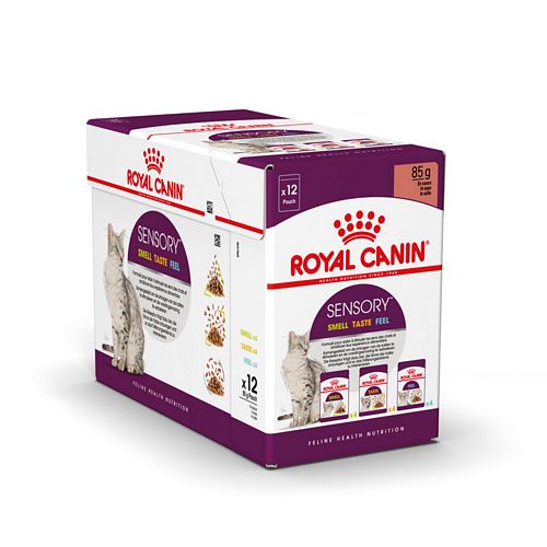 Royal Canin SENSORY Smell Taste Feel Nassfutter Multipack in Soße für wählerische Katzen 12 x 85 g