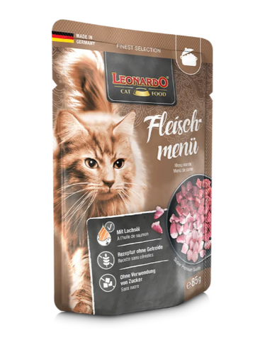 Leonardo - Katzenfutter - Finest Selection - FLEISCHMENÜ - 16 x 85 g