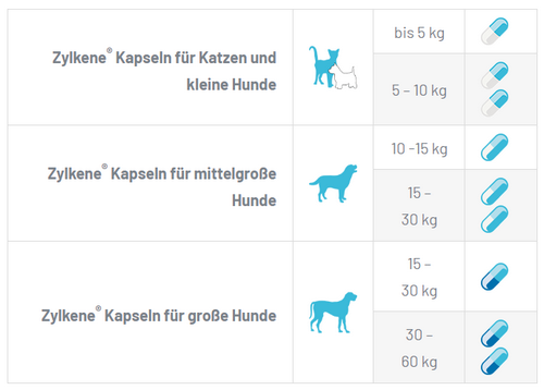 Zylkène 450mg Kapseln für große Hunde von Vetoquinol