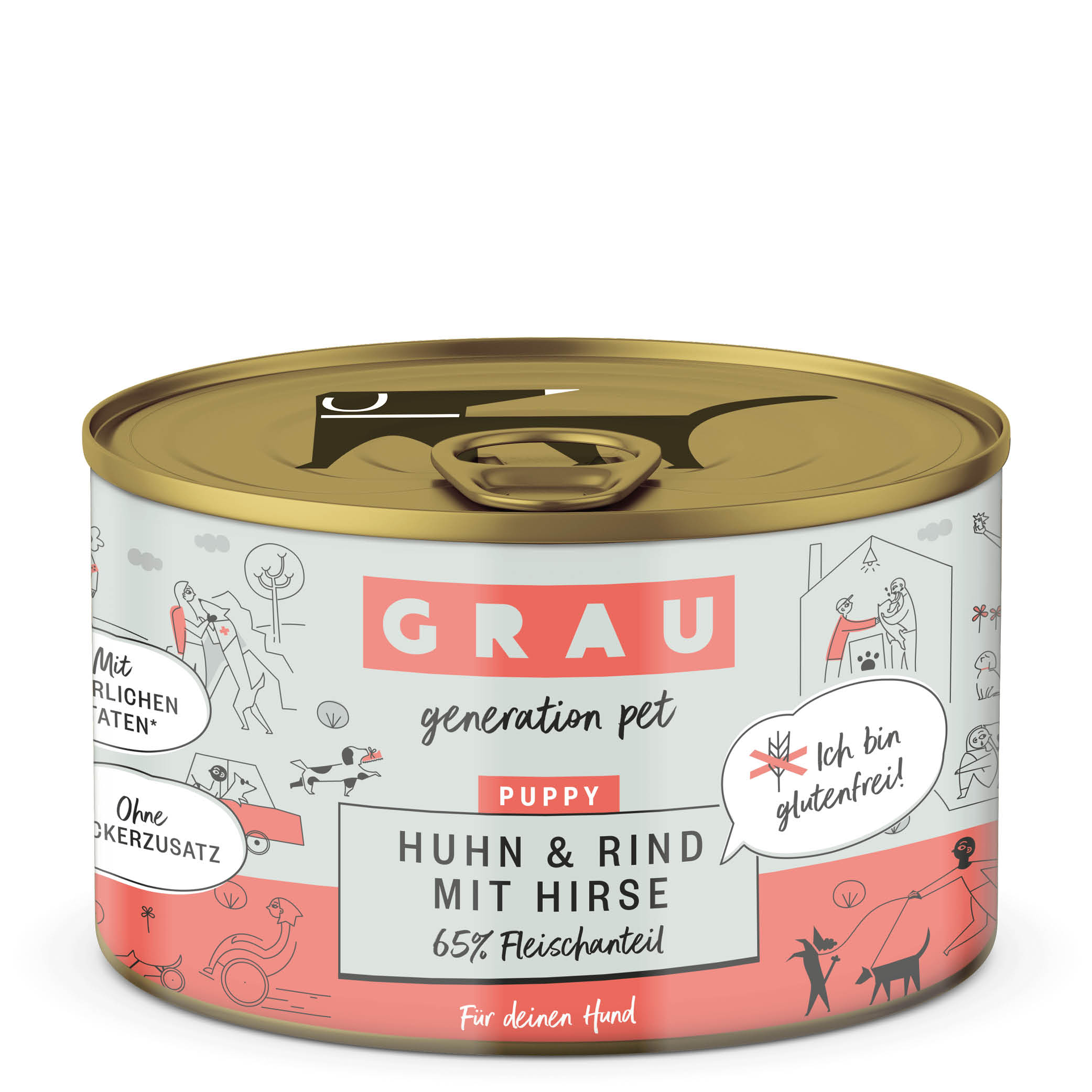 Grau Nassfutter - HUND - PUPPY/JUNIOR mit HUHN 6 x 200 g