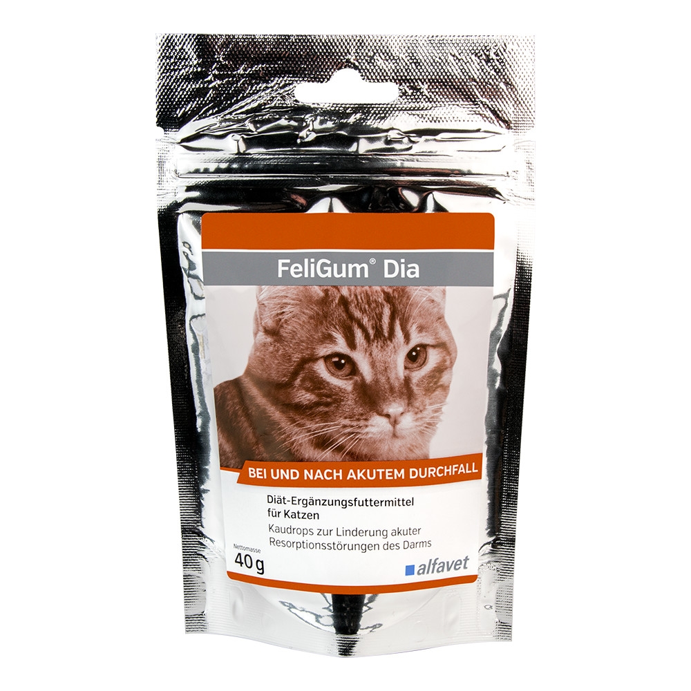 FeliGum Dia 40g für Katzen nach und bei Durchfallerkrankungen von alfavet