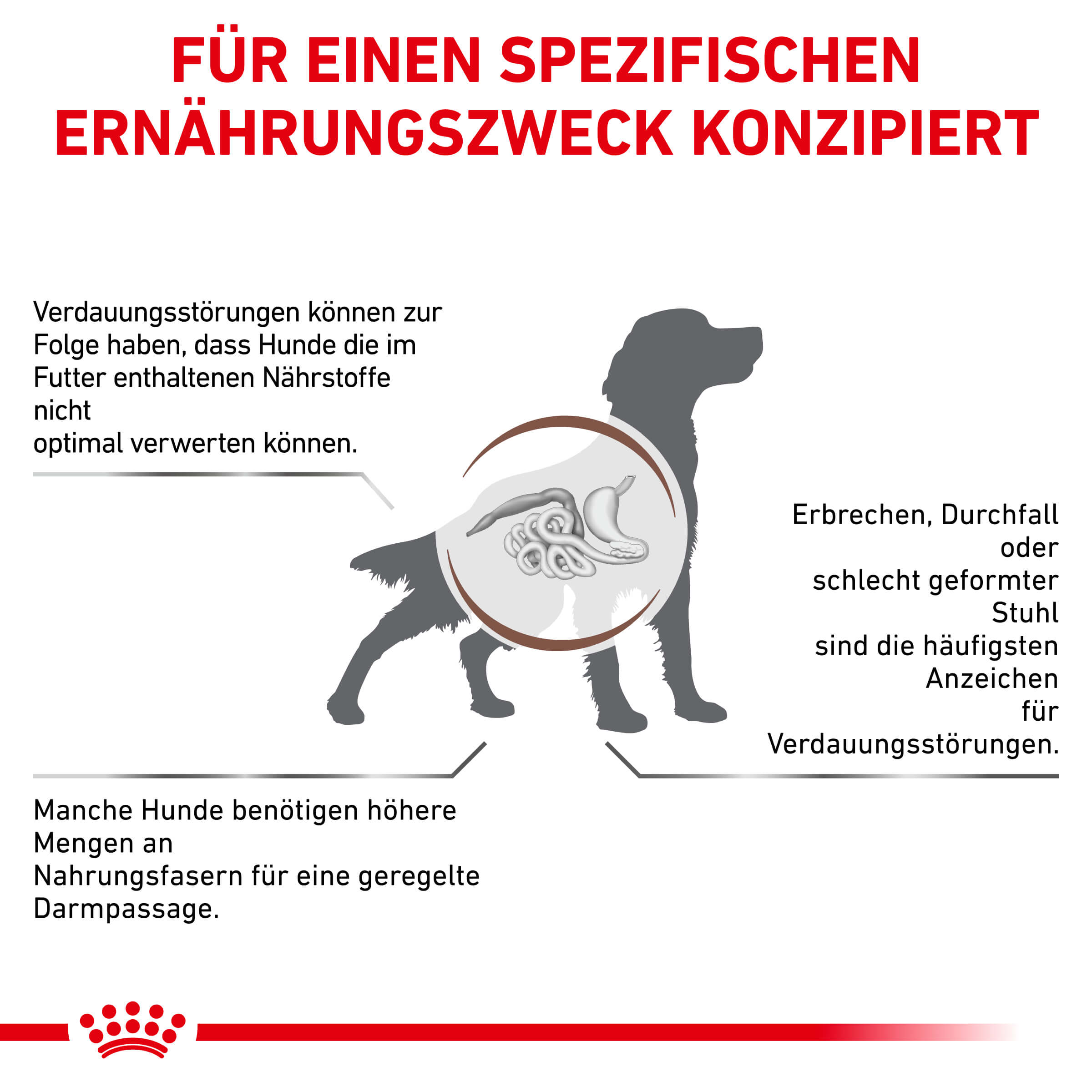 Royal Canin Veterinary GASTROINTESTINAL HIGH FIBRE Trockenfutter für Hunde 2 kg