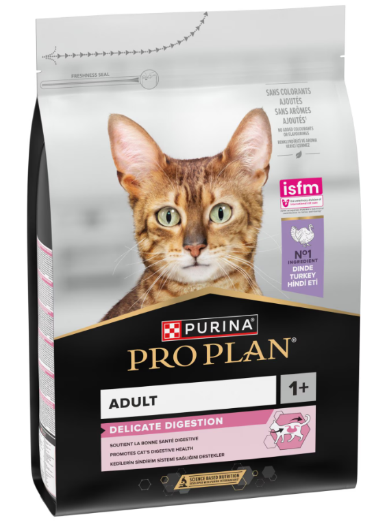 Purina - Pro Plan ADULT DELICATE DIGESTION - reich an TRUTHAHN - Trockenfutter KATZE