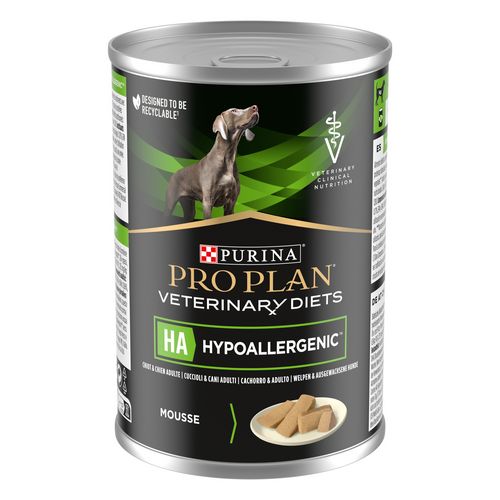 Purina - Veterinary Diets - HA HYPOALLERGENIC Mousse - Hund - 12 x 400 g