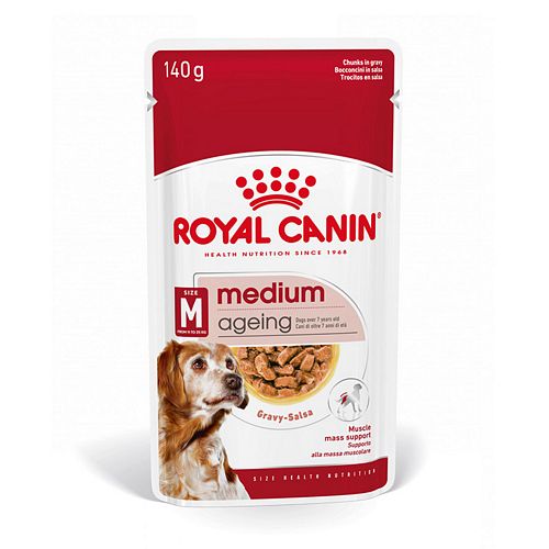 Royal Canin MEDIUM AGEING 10+ Nassfutter für ältere mittelgroße Hunde - VOLLE VE - 10 x 140 g Royal Canin MEDIUM AGEING 10+ Nassfutter für ältere mittelgroße Hunde - VOLLE VE - 10 x 140 g