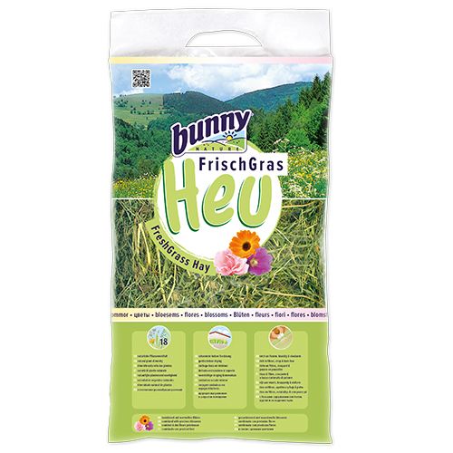 Bunny FrischGras Heu mit Blüten 500 g