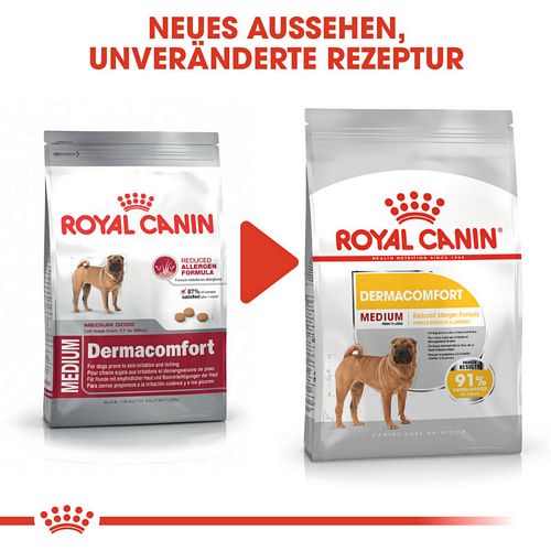 Royal Canin DERMACOMFORT MEDIUM Trockenfutter für mittelgroße Hunde mit empfindlicher Haut