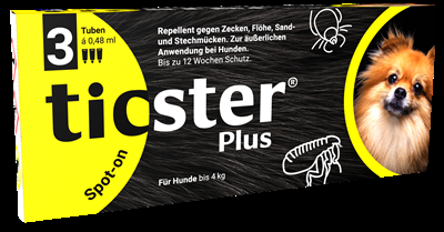 TICSTER Plus Spot-on Lösung für Hunde bis 4 kg 3 x 0,48 ml