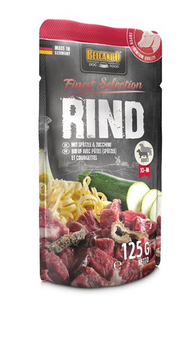 Belcando - Hundefutter - Finest Selection - ADULT - RIND mit SPÄTZLE und ZUCCHINI - 12 x 125 g