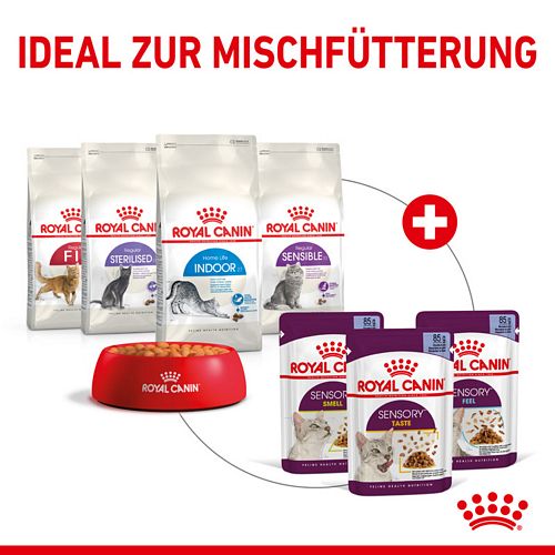 Royal Canin SENSORY Feel Nassfutter in Gelee für wählerische Katzen 12 x 85 g