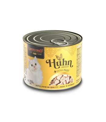 Leonardo - Katzenfutter - HUHN + extra FILET - 6 x 200 g