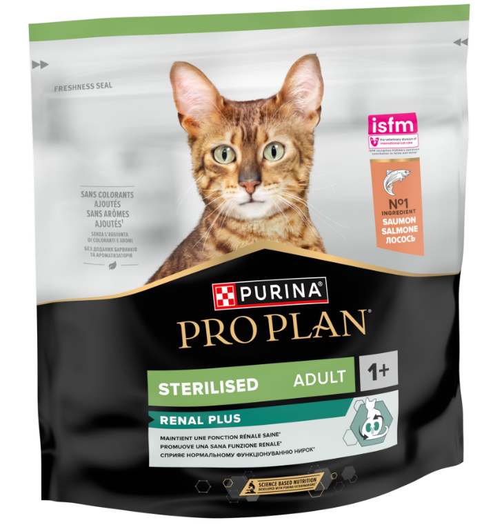 Purina - Pro Plan STERILISED ADULT RENAL PLUS - reich an LACHS - Trockenfutter KATZE