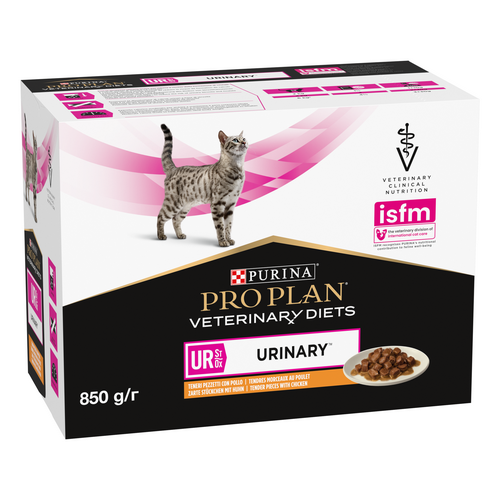 Purina PRO PLAN Veterinary Diets UR URINARY KATZE Frischebeutel HUHN 10 x 85 g