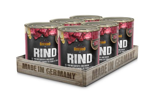 Belcando - Hundefutter - Chia Saat - RIND mit KARTOFFEL und ERBSE - 6 x 400 g