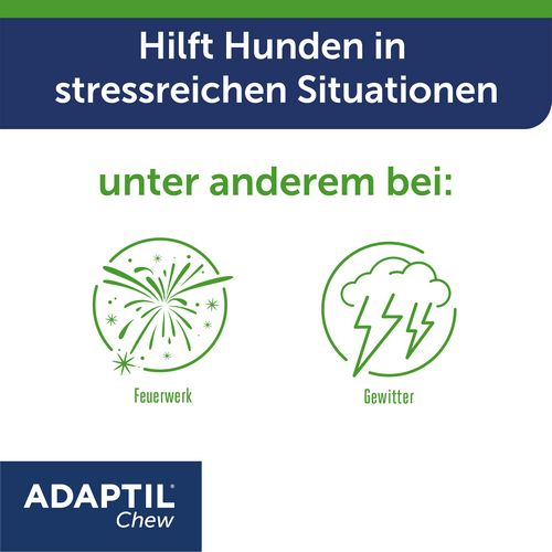 ADAPTIL Chew 30 Stück - Anti Stress Snack für Hunde bei Feuerwerk und Gewitter