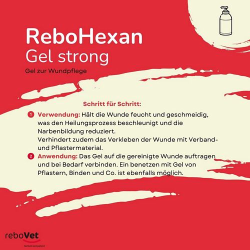reboVet - ReboHexan - ANTIBAKTERIELLES PFLEGEGEL - STRONG - 50 ml